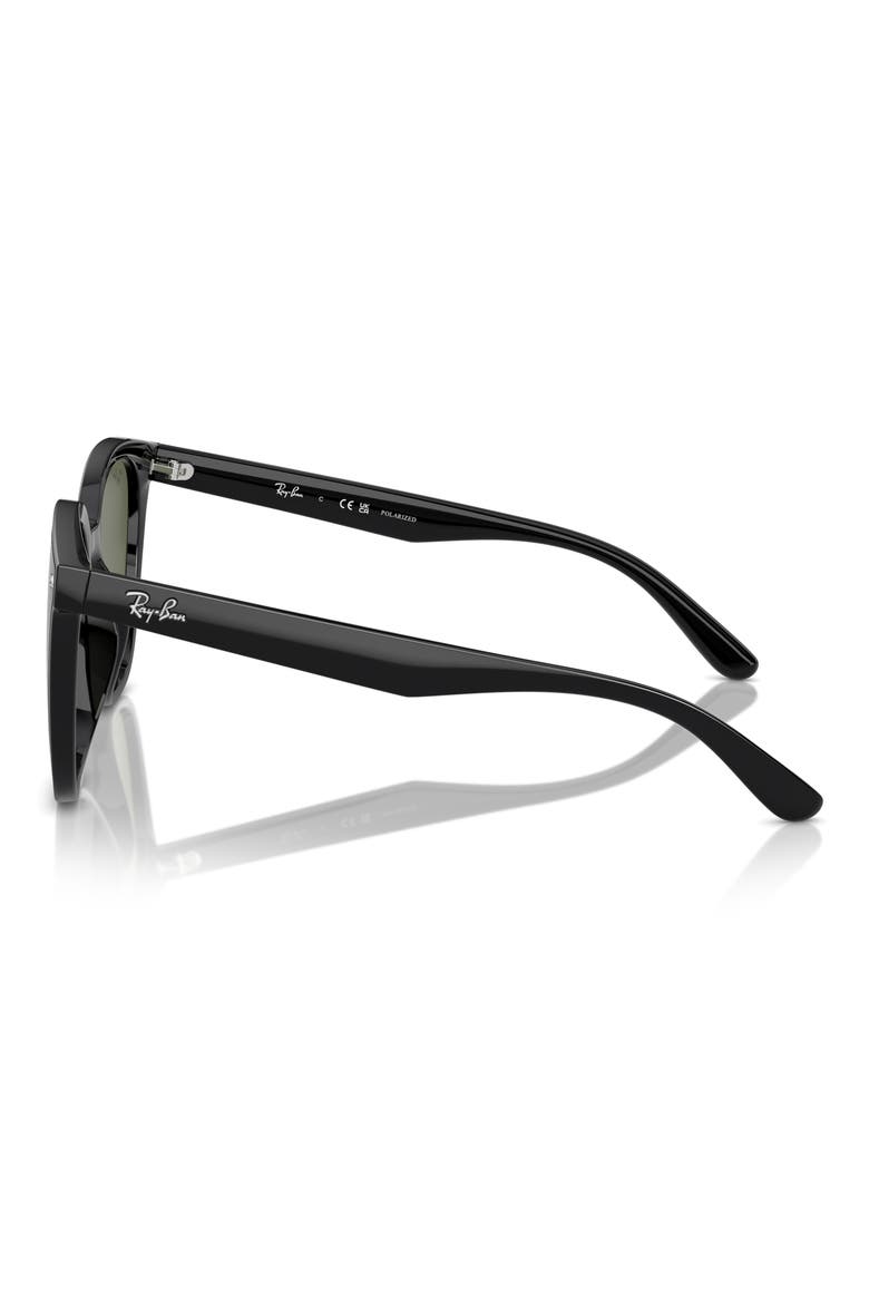 66mm Polarized Oversize Irregular Sunglasses, Alternate, color, BLACK