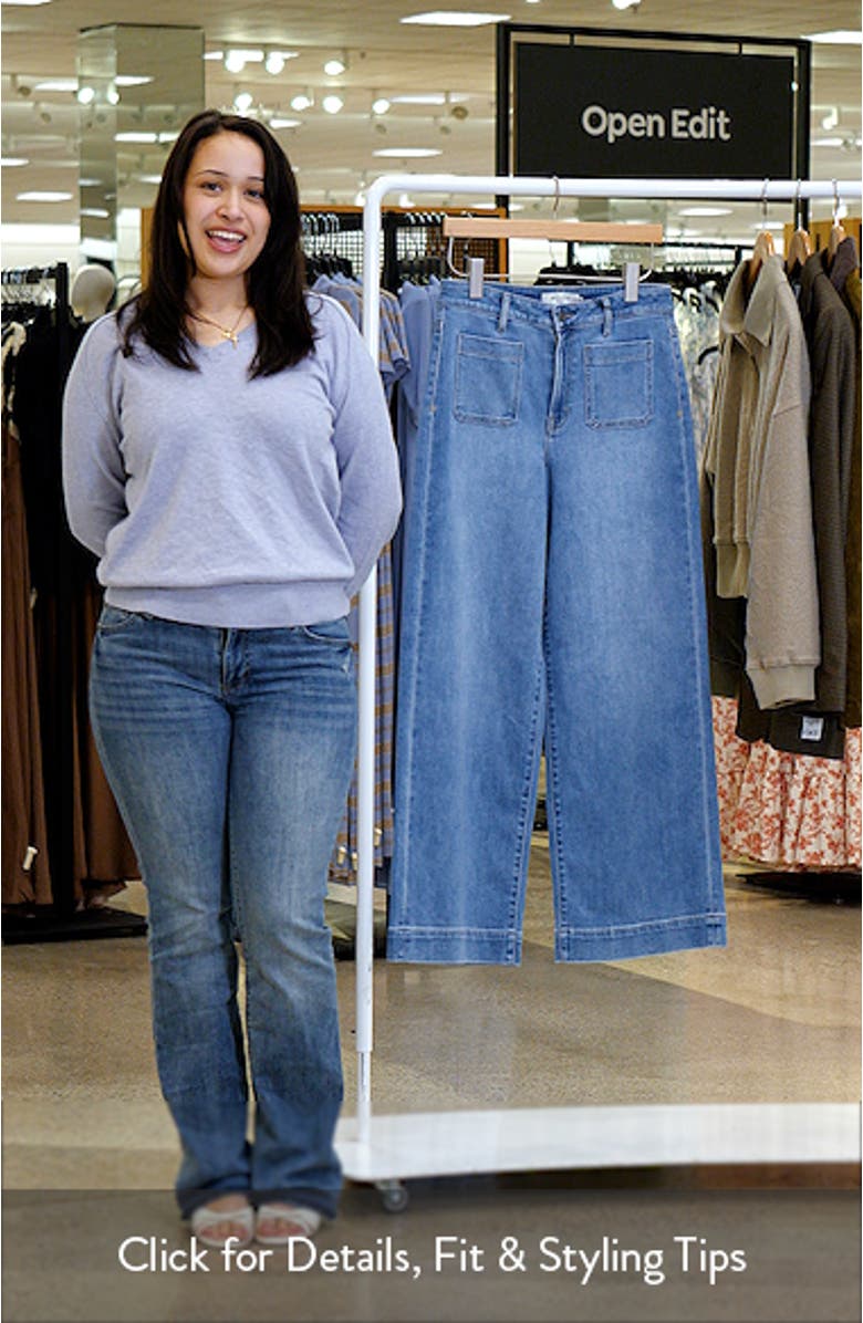 Patch Pocket Wide Leg Jeans, sales video thumbnail