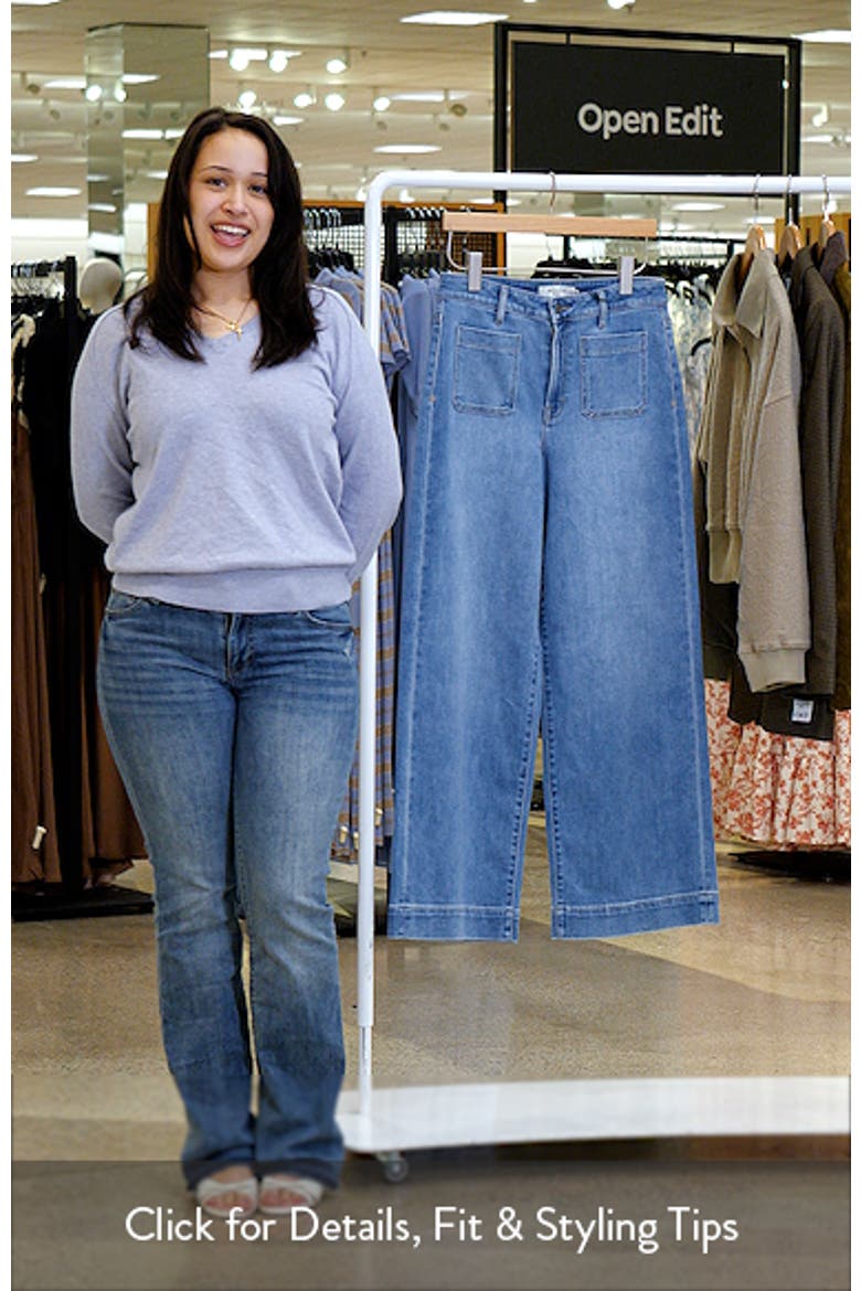 Patch Pocket Wide Leg Jeans video