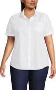 Lands' End Plus Size Wrinkle Free No Iron Shirt