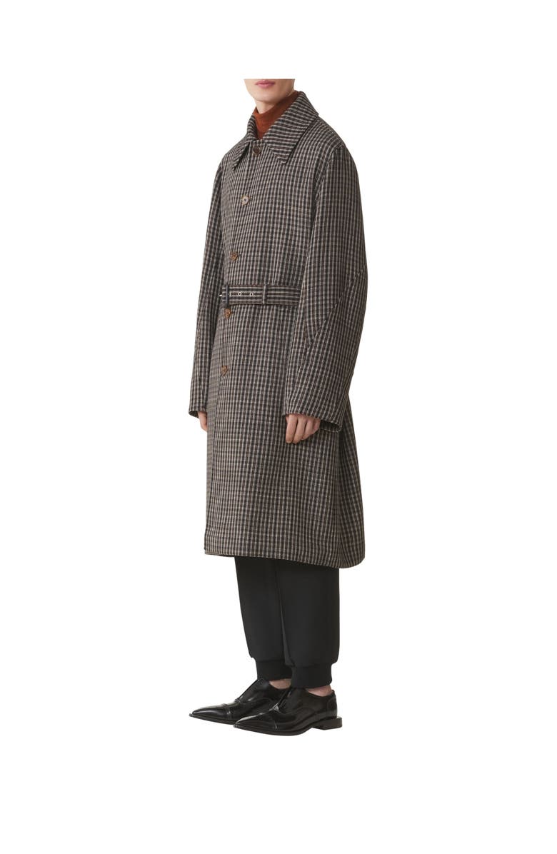 Lanvin Checked Wool Car Coat, Alternate, color, Multicolour