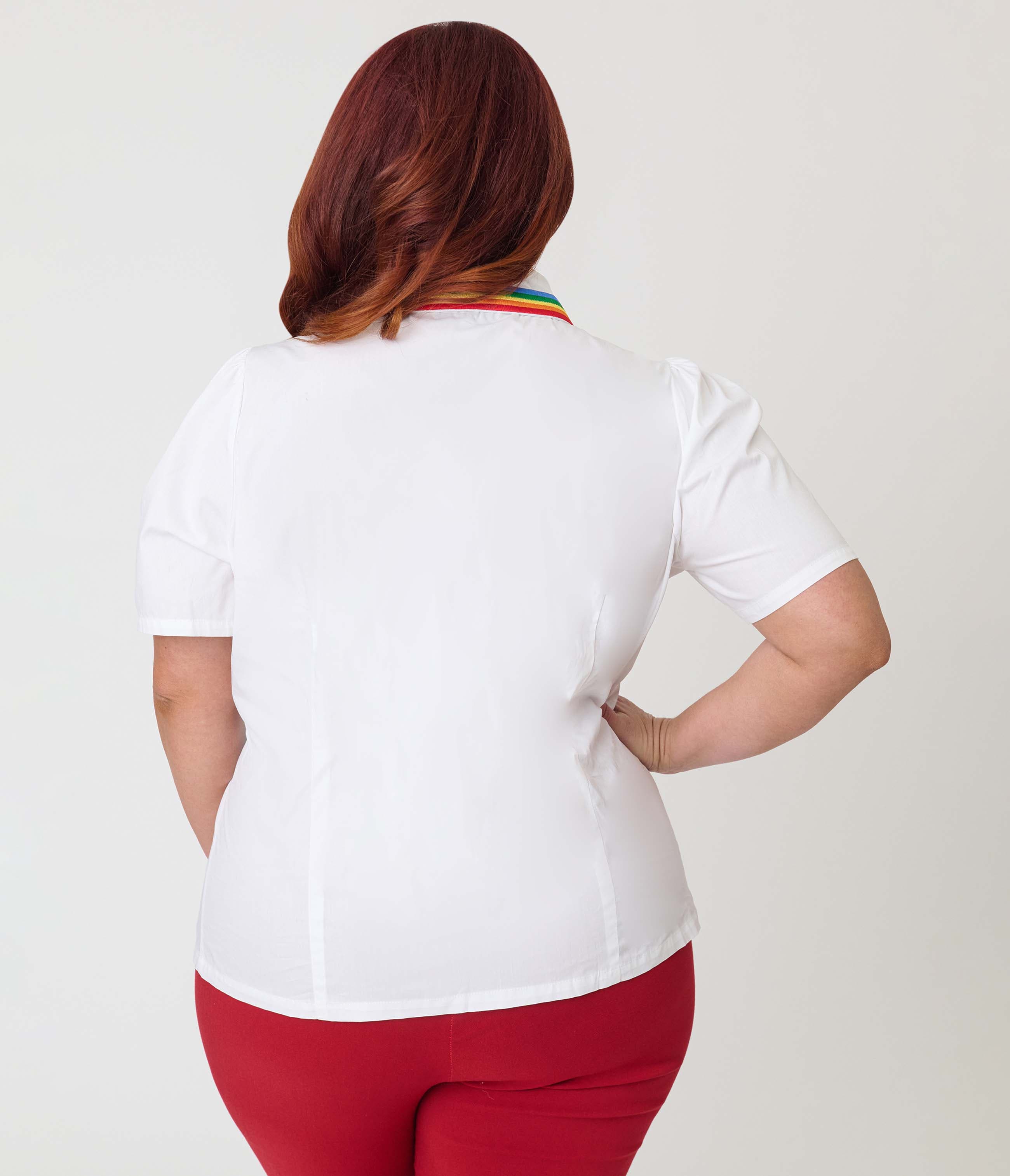 Plus Size 1940s Collared Blouse - image 4