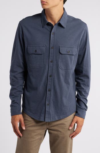 Treasure & Bond Slub Jersey Button-up Shirt