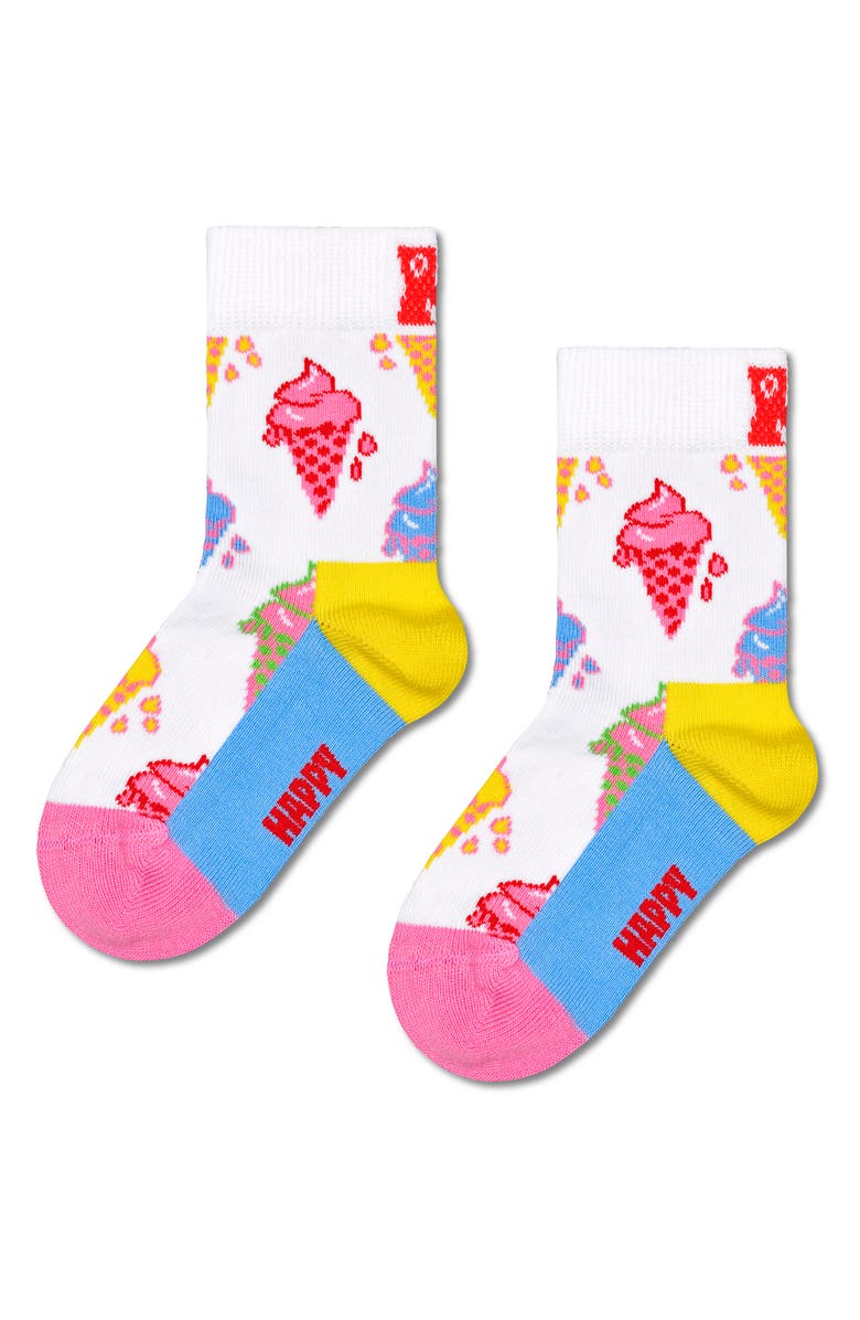 Happy Socks Kids' 3-Pack Assorted Socks & Glasses Set, Alternate, color, 