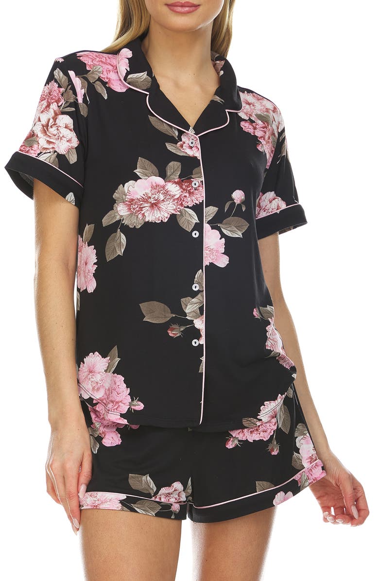 Flora Nikrooz Floral Print Short Pajamas, Main, color,