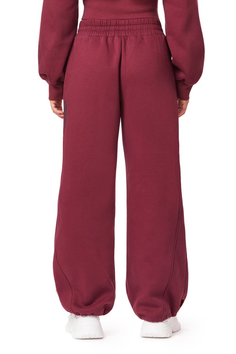 Bungee Wide Leg Sweatpants, Alternate, color, BURGUNDY