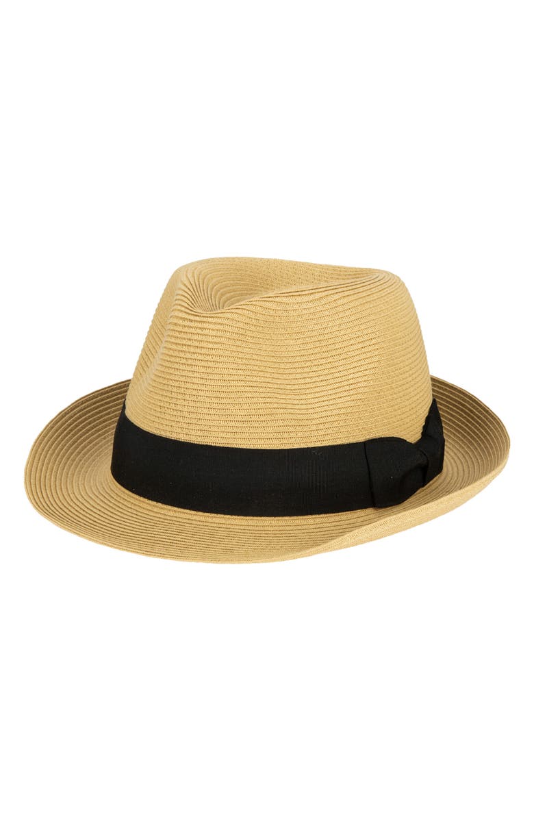 San Diego Hat Stingy UPF 50+ Fedora, Main, color, Natural