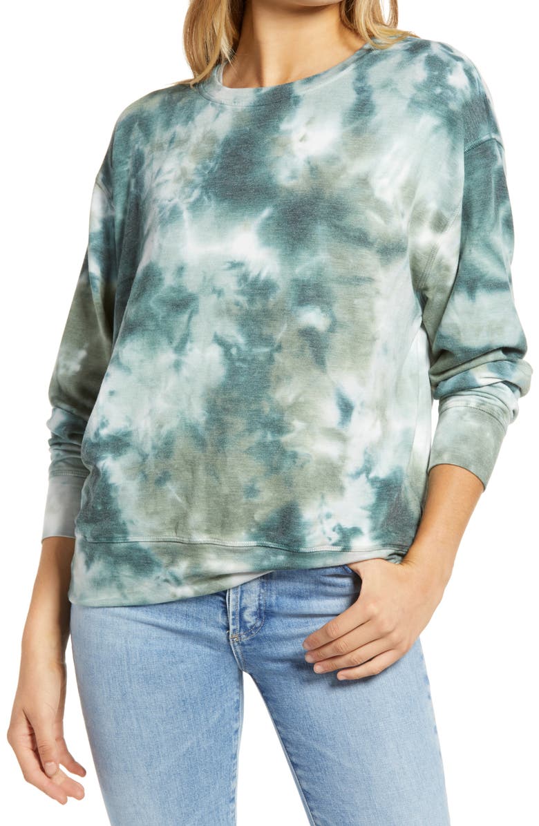 Treasure & Bond Tie Dye Crewneck Sweatshirt, Main, color,