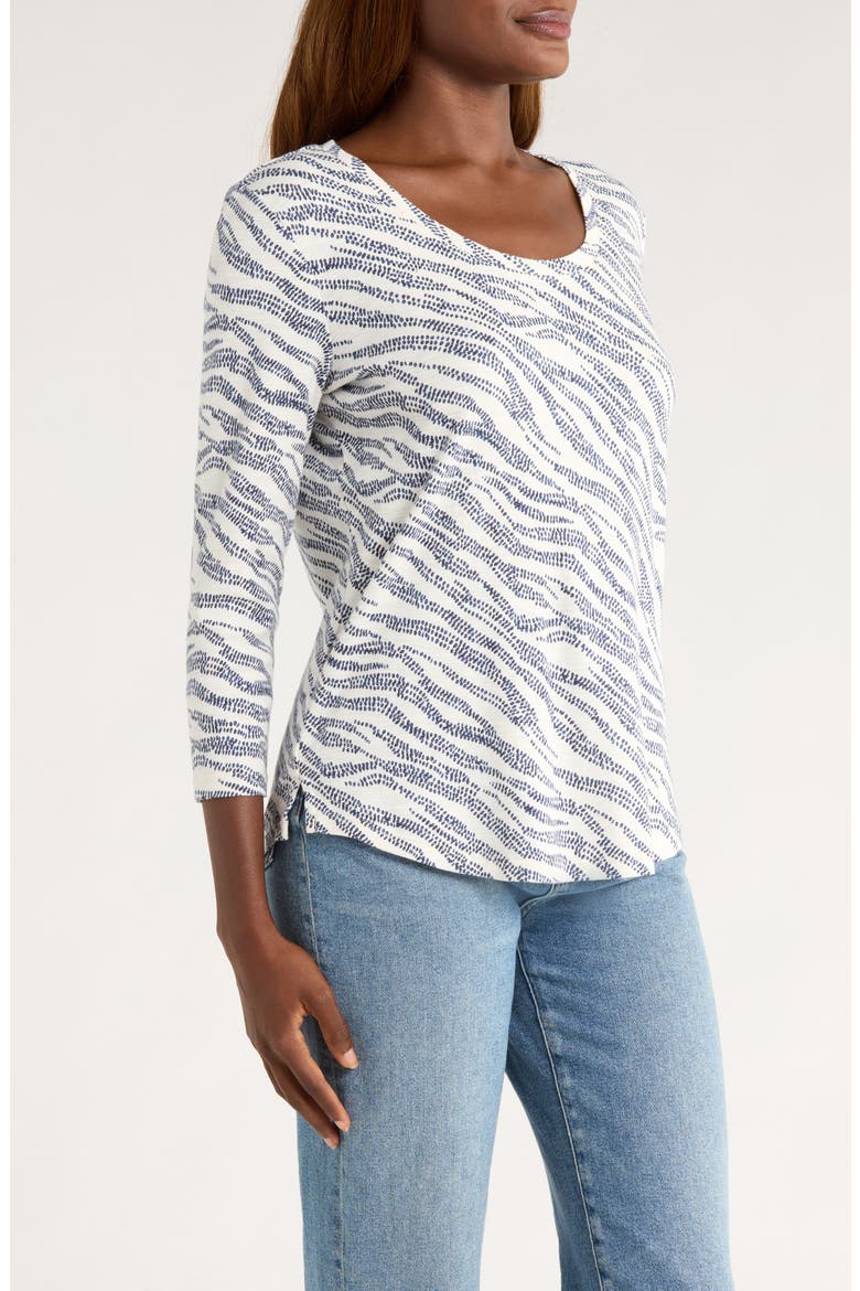 Ashby Isles Zebra Cotton T-Shirt, Alternate, color, COCONUT