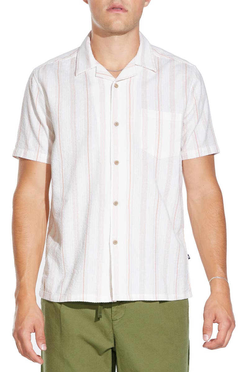 Civil Society Stova Seersucker Short Sleeve Button-Up Shirt, Main, color, 