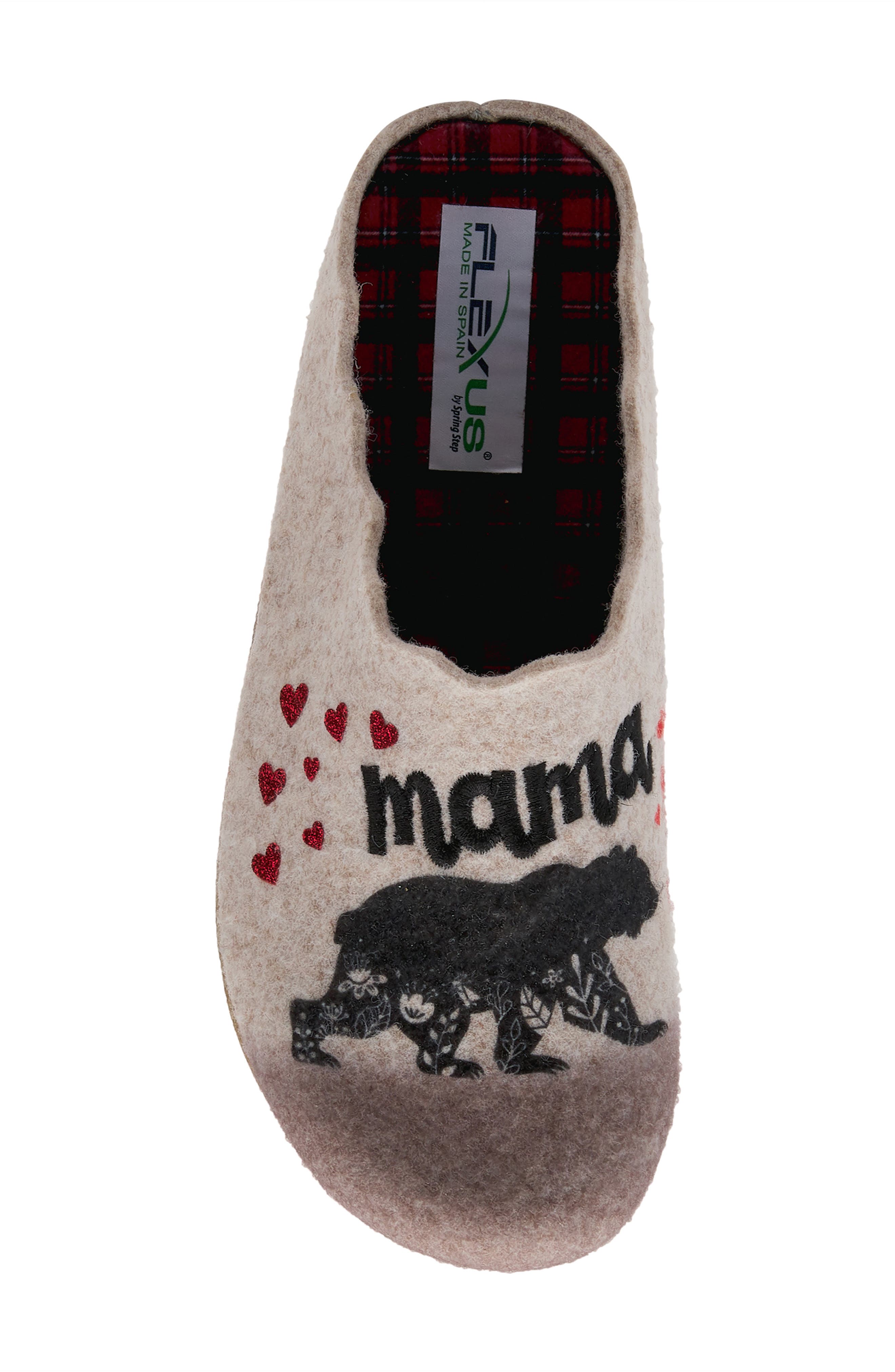 Flexus by Spring Step Mama Bear Slipper, Alternate, color, 