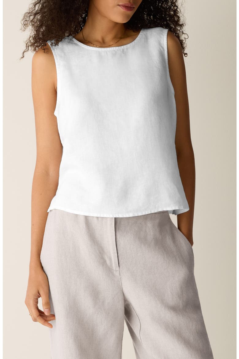 Organic Linen Shell, Main, color, WHITE