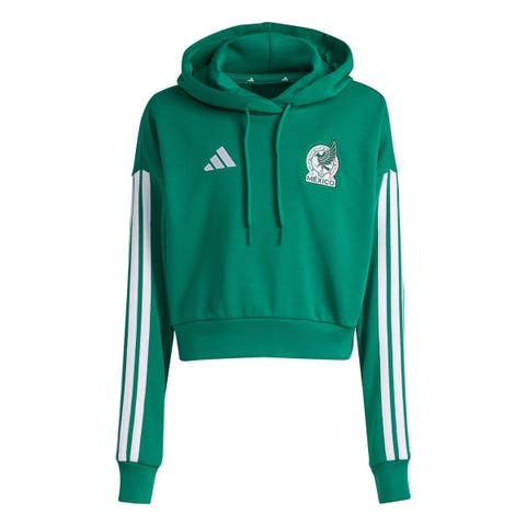 Women's adidas Green Mexico National Team FIFA x World Cup Alphaskin Cropped Hoodie