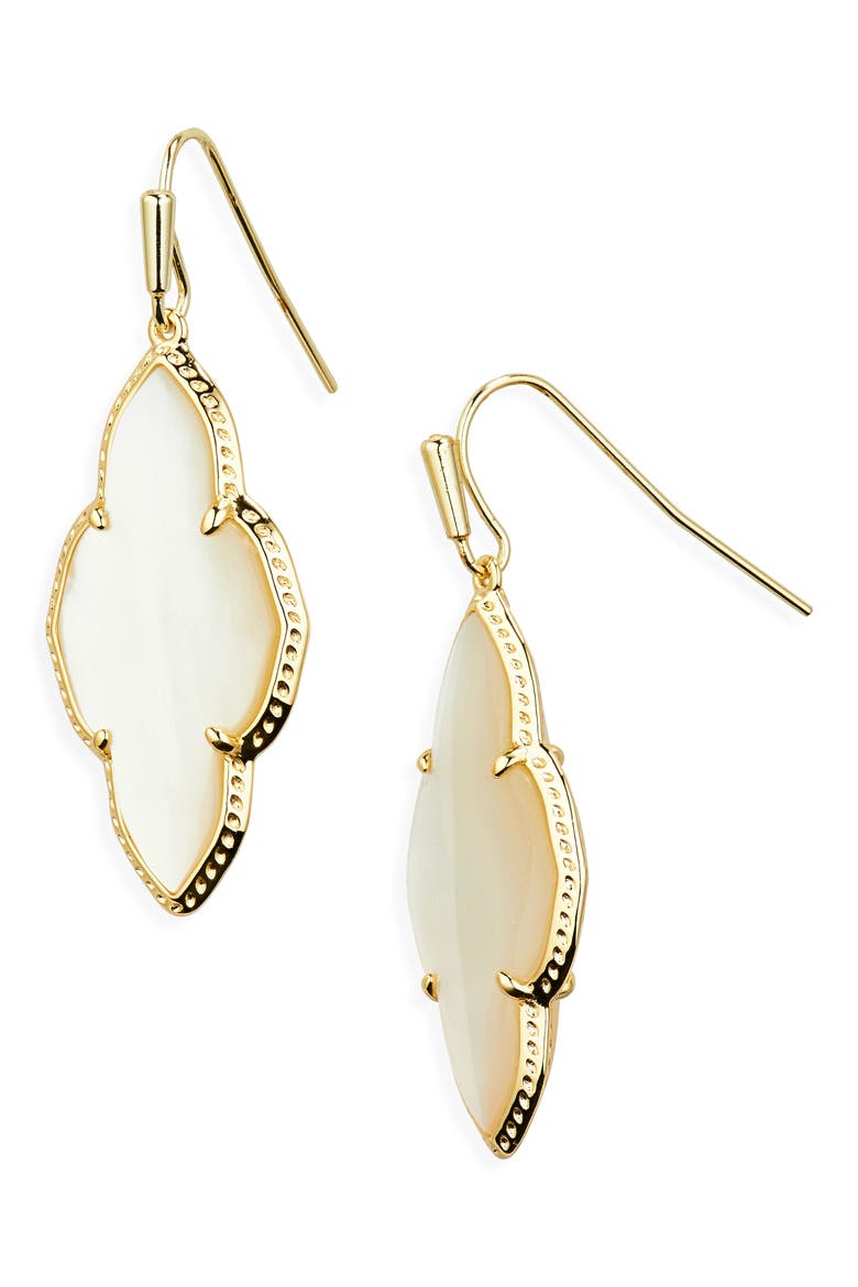 Abbie Drop Earrings, Main, color, GOLD IVORY MOP