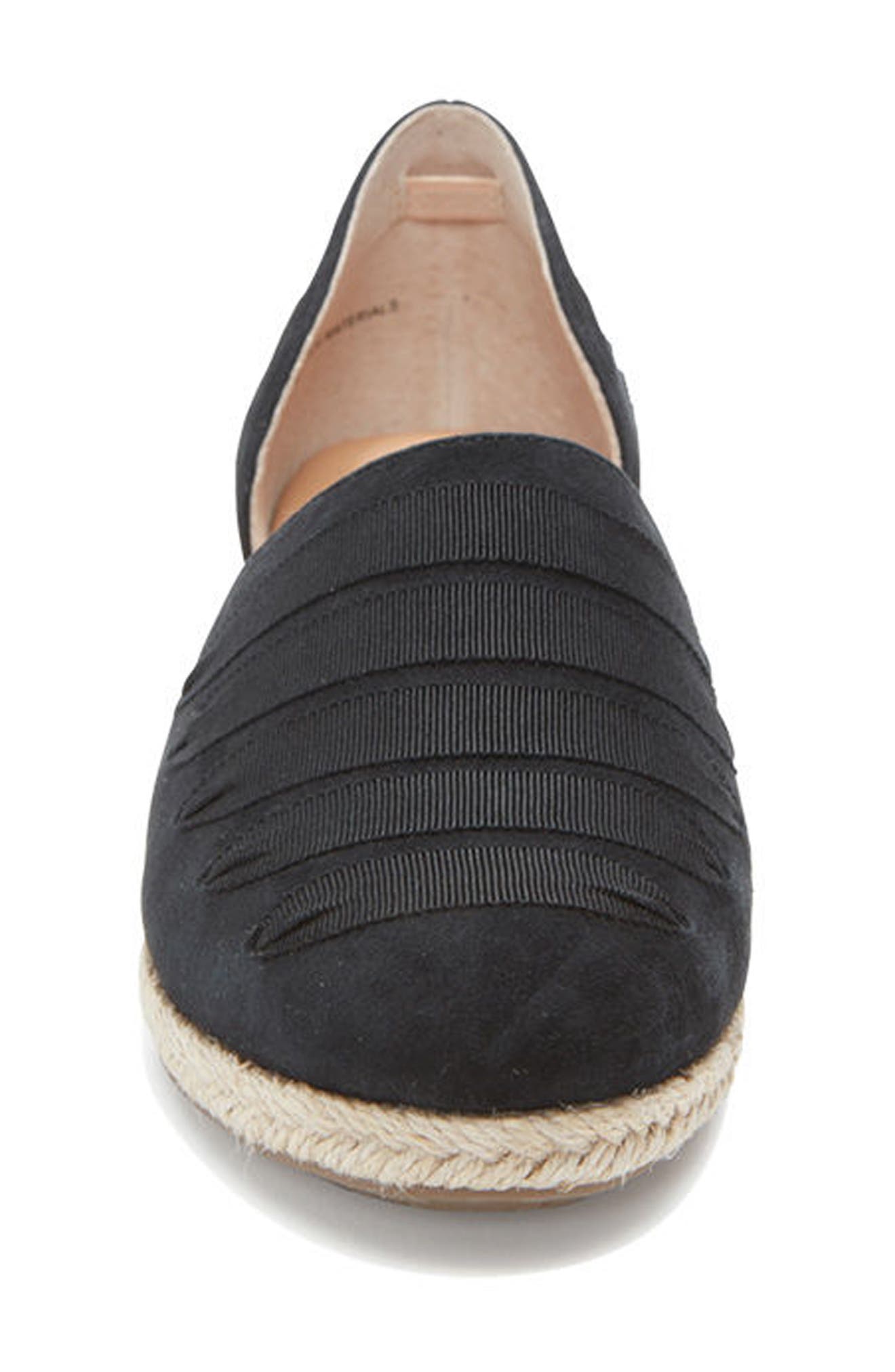 Netta Espadrille Wedge, Alternate, color, BLACK SUEDE