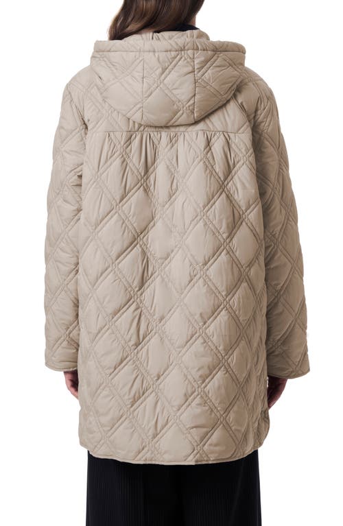Bernardo Hooded Quilted Liner Jacket In Light Beige