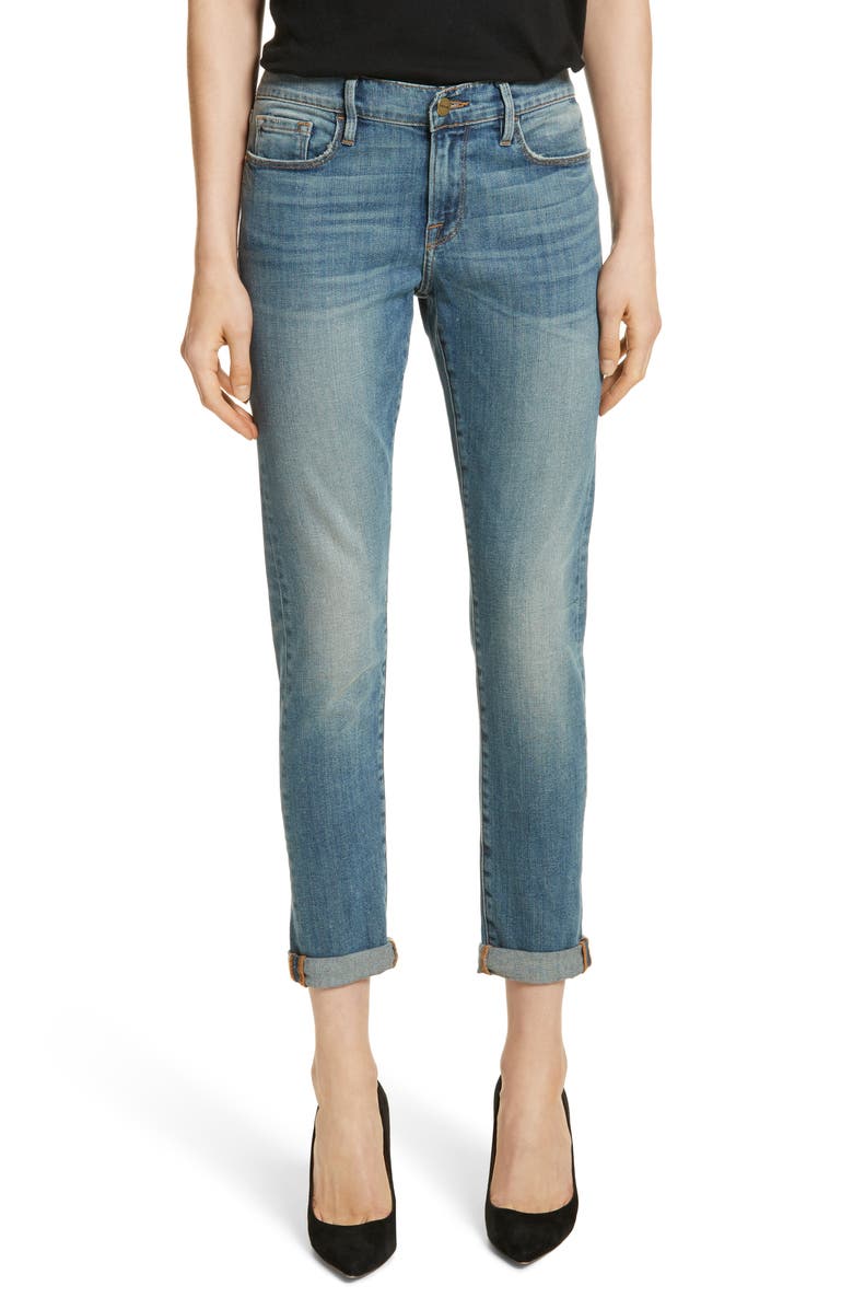 FRAME Le Garçon Crop Boyfriend Jeans, Main, color,