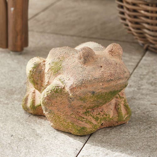 Napa Home & Garden Weathered Garden Frog In Brown