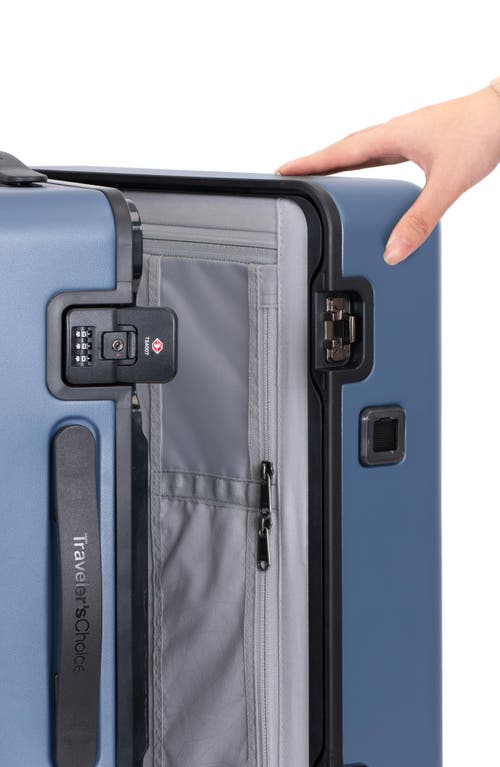 Traveler's Choice Travelers Choice Castle Valley 21-inch Carry-on Luggage In Blue