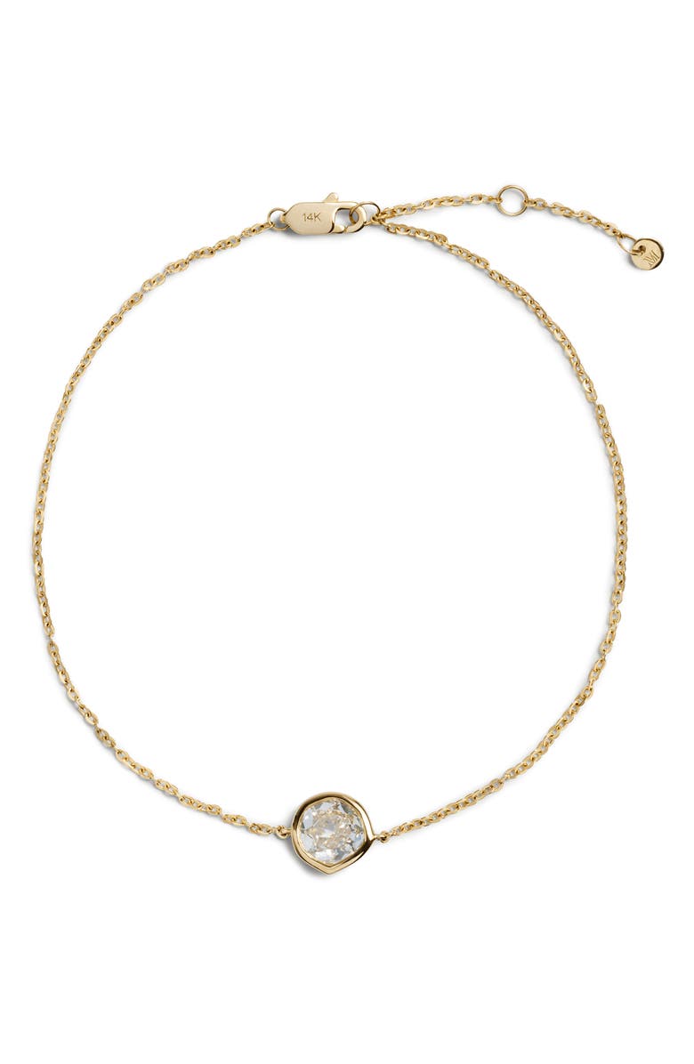Monica Vinader Siren Solitaire Diamond Bracelet, Main, color, 14Kt Gold