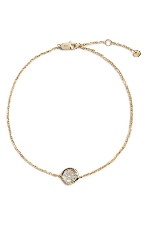 Monica Vinader Siren Solitaire Diamond Bracelet in 14Kt Gold at Nordstrom
