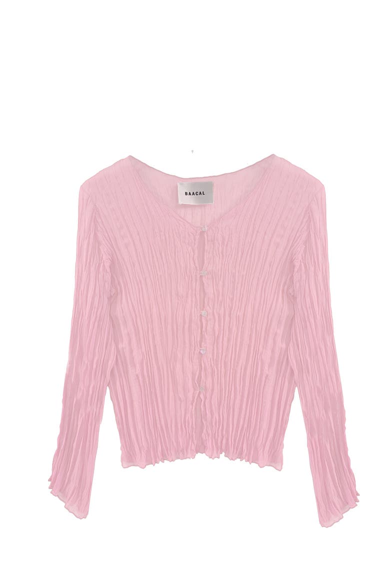 Maya Pleated Cardigan, Main, color, pink