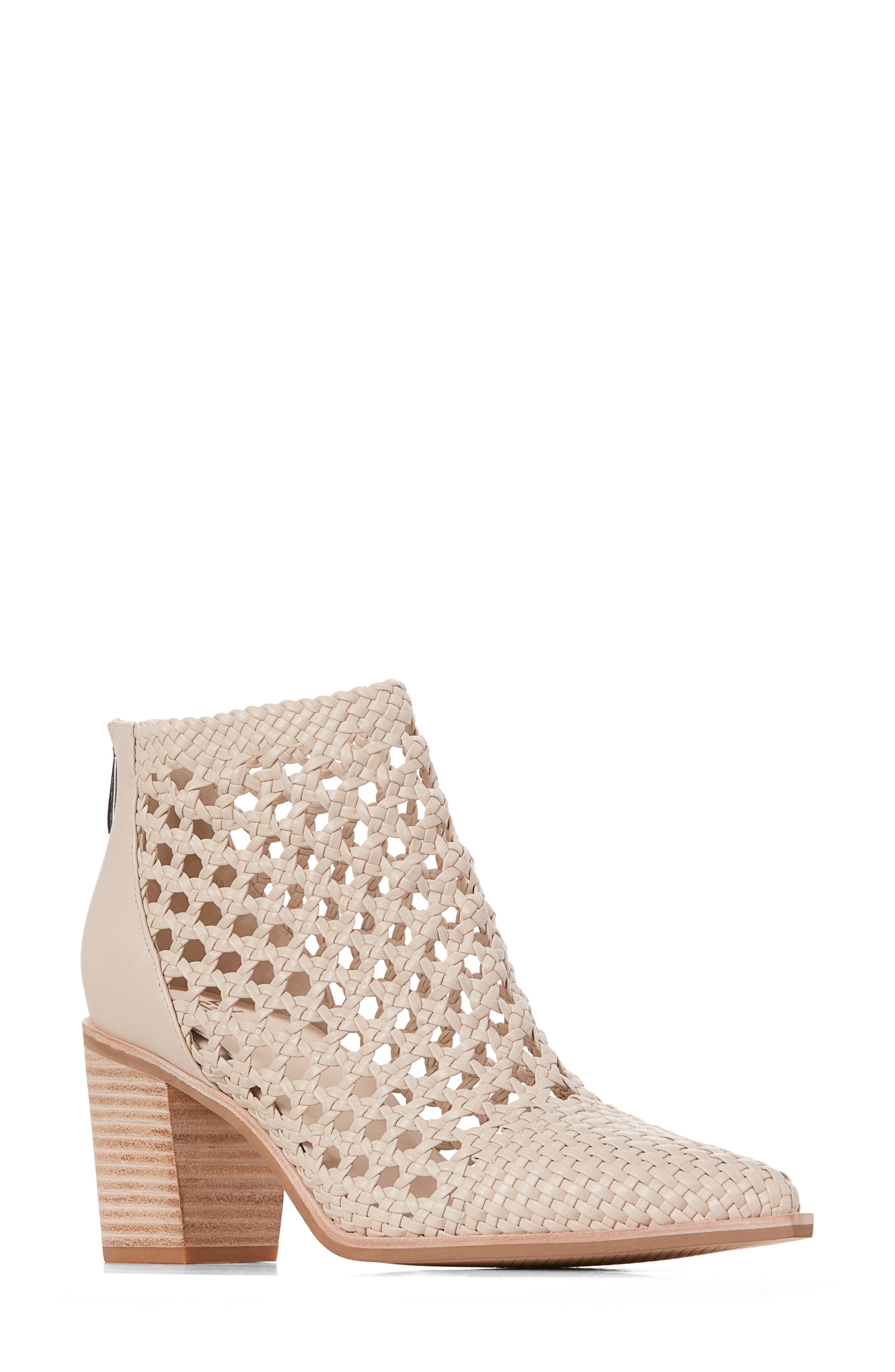 Lilah Woven Leather Bootie, Main, color, PANNA