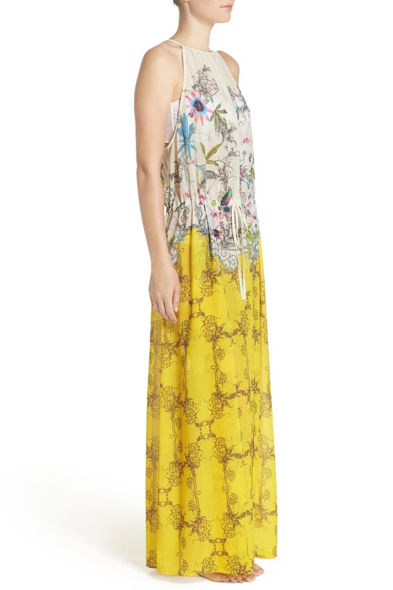 Passion Flower Cover-Up Dress, Alternate, color, YELLOW