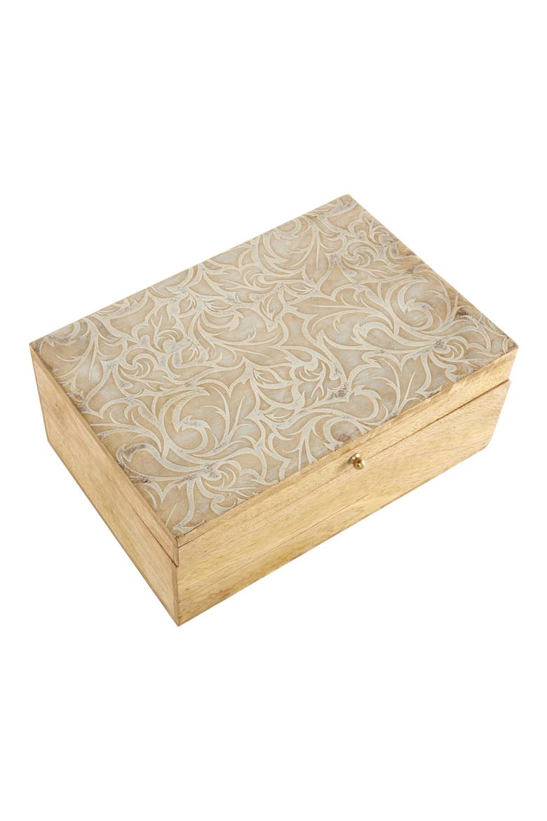Mango Wood Set of 3 Decorative Boxes, Alternate, color, BROWN