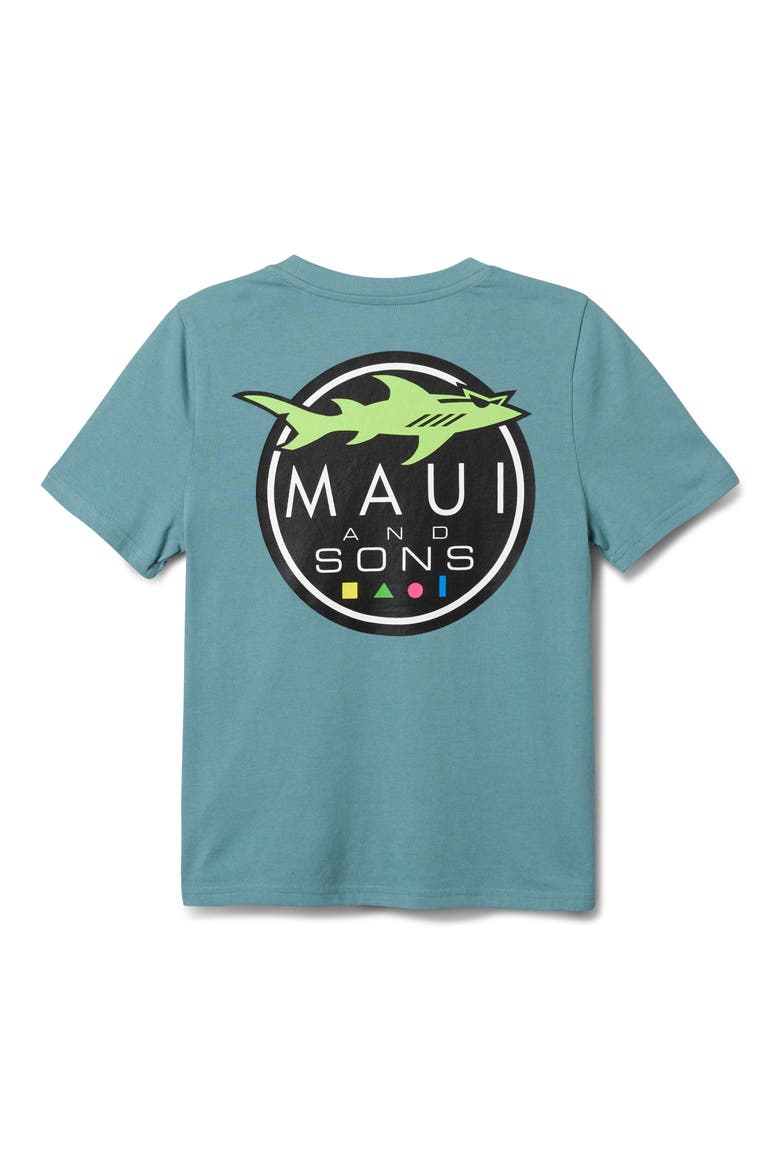 Shark Logo Graphic T-Shirt, Alternate, color, STEEL BLUE
