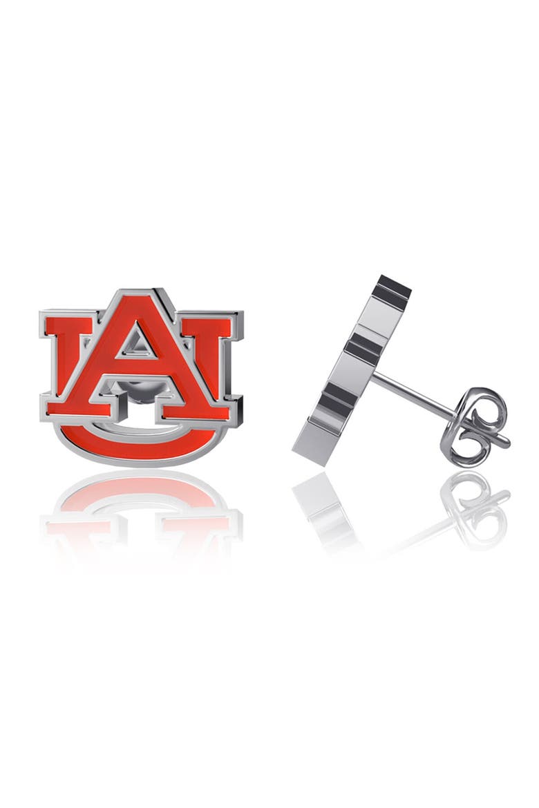 Women's Dayna Designs Auburn Tigers Enamel Post Earrings, Main, color, Silver