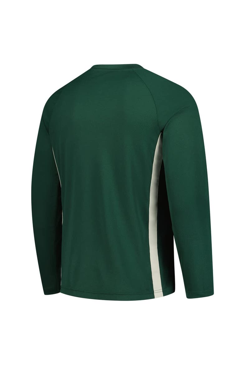 Men's Nike Hunter Green Milwaukee Bucks 2025/26 Authentic Pre-Game Legend Dri-FIT Long Sleeve Shooting Shirt, Alternate, color, Hunter Green