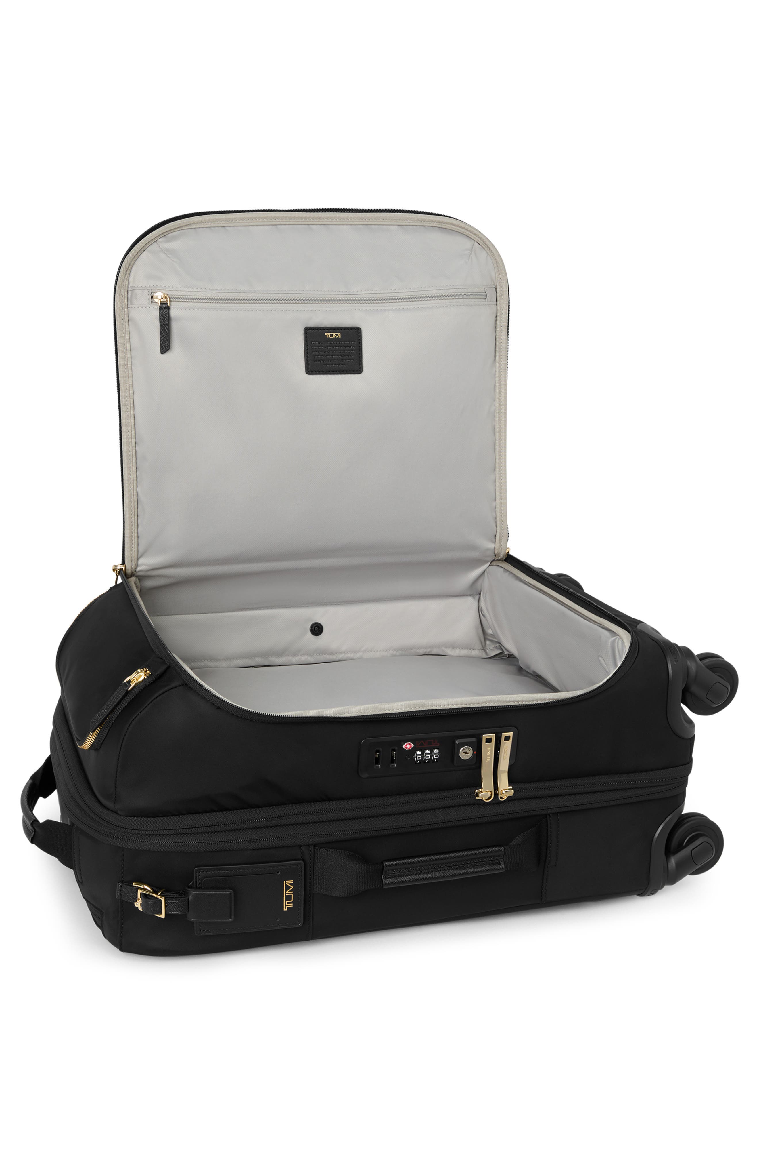 TUMI Voyageur Léger 22-Inch International Wheeled Carry-On, Alternate, color, Black/ Gold