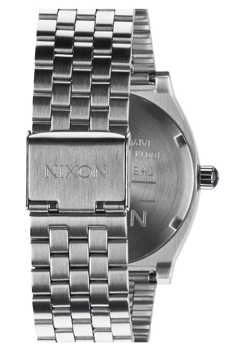 Nixon 'The Time Teller' Bracelet Watch, 37mm, Alternate, color, Green Sunray