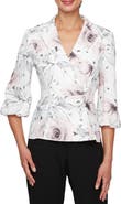 Alex Evenings Print Jacquard Blazer