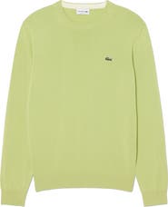 Lacoste Solid Cotton Jersey Crewneck Sweater