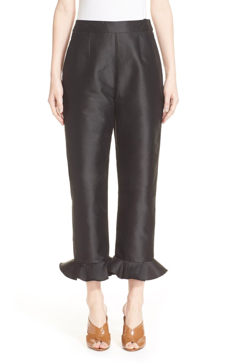 Isa Arfen Classic Flounce Slim Pants, Main, color, 
