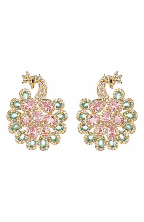 EYE CANDY LOS ANGELES Niloufar Peacock Stud Earrings