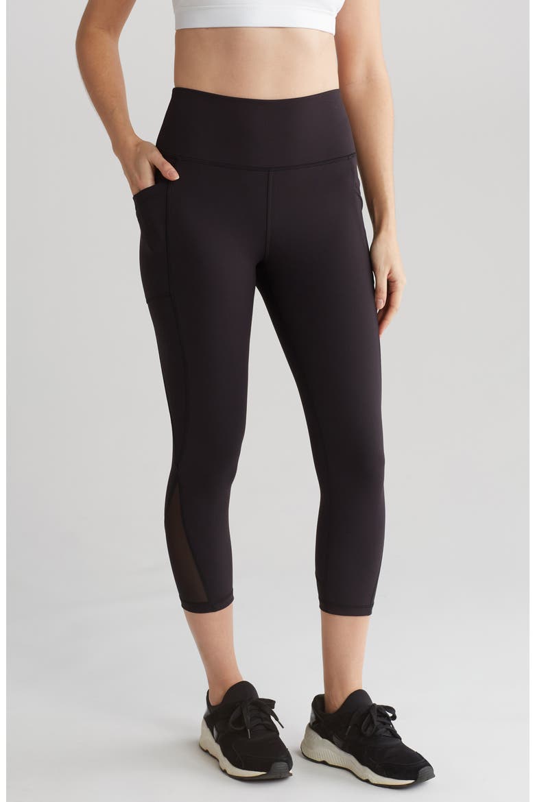 Shaper Capri Leggings, Main, color, BLACK