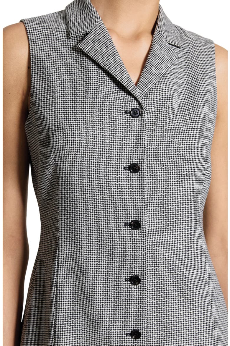 Houndstooth Sleeveless Minidress, Alternate, color, BLACK MULTI - A0P
