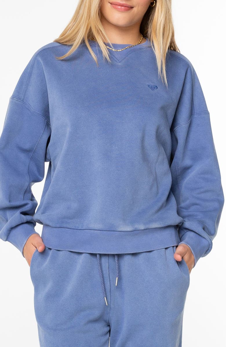 Roxy Oasis Haze Sweatshirt, Main, color, Coastal Fjord