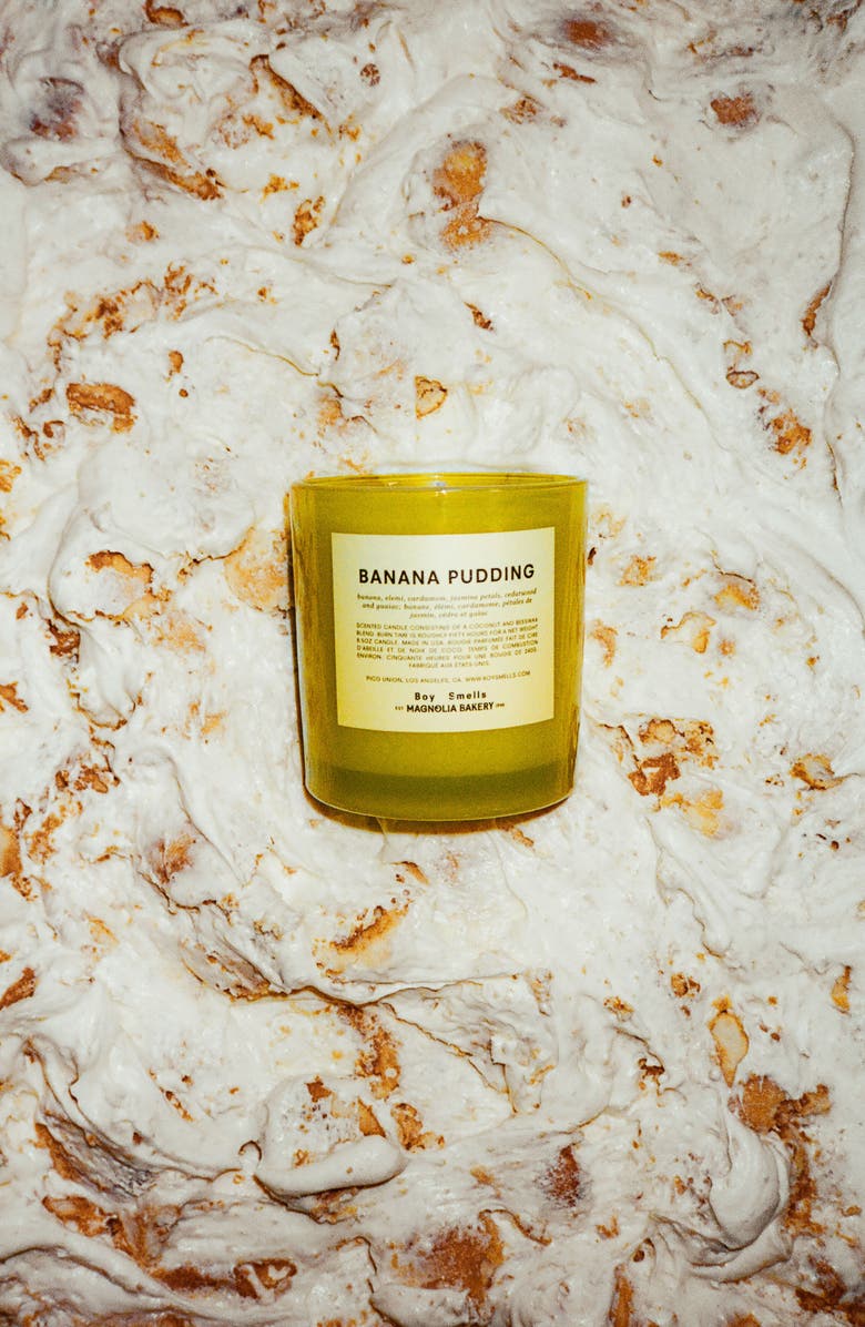 Boy Smells Banana Pudding Scented Candle, Alternate, color, 