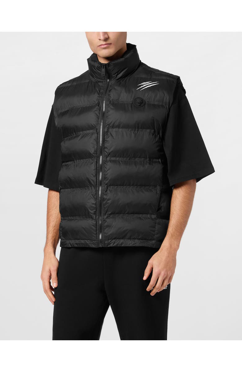 PLEIN SPORT Lightweight Padded Vest Scratch Men, Main, color, Black