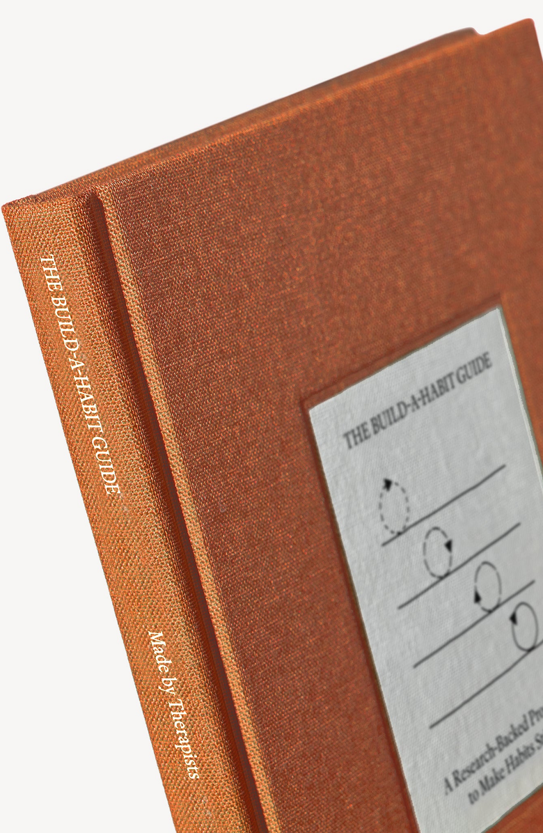 Therapy Notebooks The Build-a-Habit Guide Notebook, Alternate, color, Orange