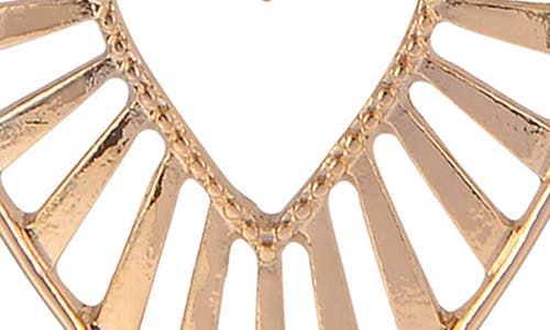 Rachel Rachel Roy Open Heart Drop Earrings In Gold