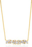 Crislu Brilliant Cubic Zirconia Bar Pendant Necklace