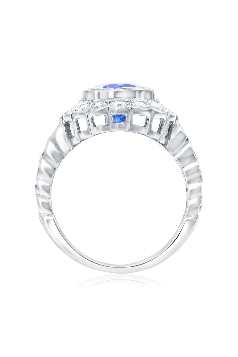 18K Gold Sapphire & Diamond Ring, Alternate, color, Blue