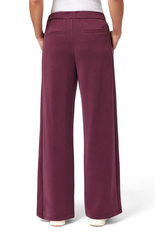 Scotch & Soda Wide Leg Zip Ankle Pants In Burgundy