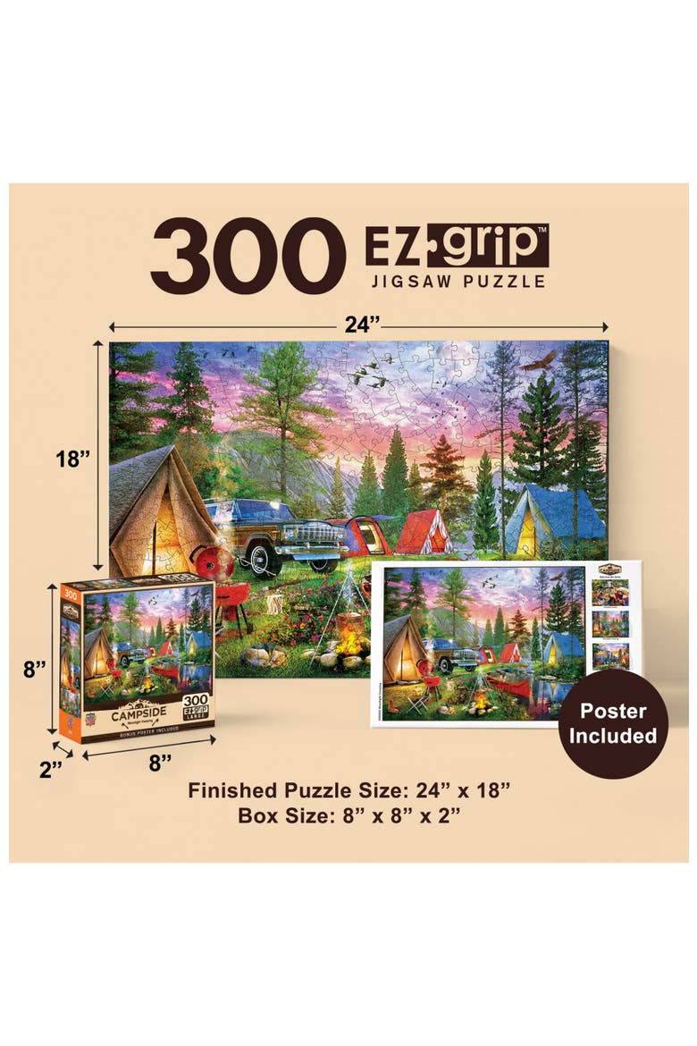 Moonlight Camping 300 Piece Puzzle, Alternate, color, Multicolor