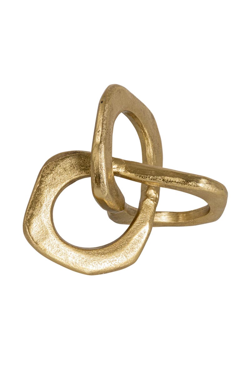 Gold Abstract Metal Figurine, Main, color, Gold